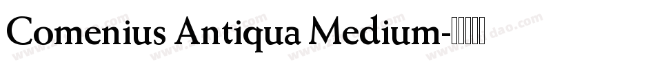 Comenius Antiqua Medium字体转换